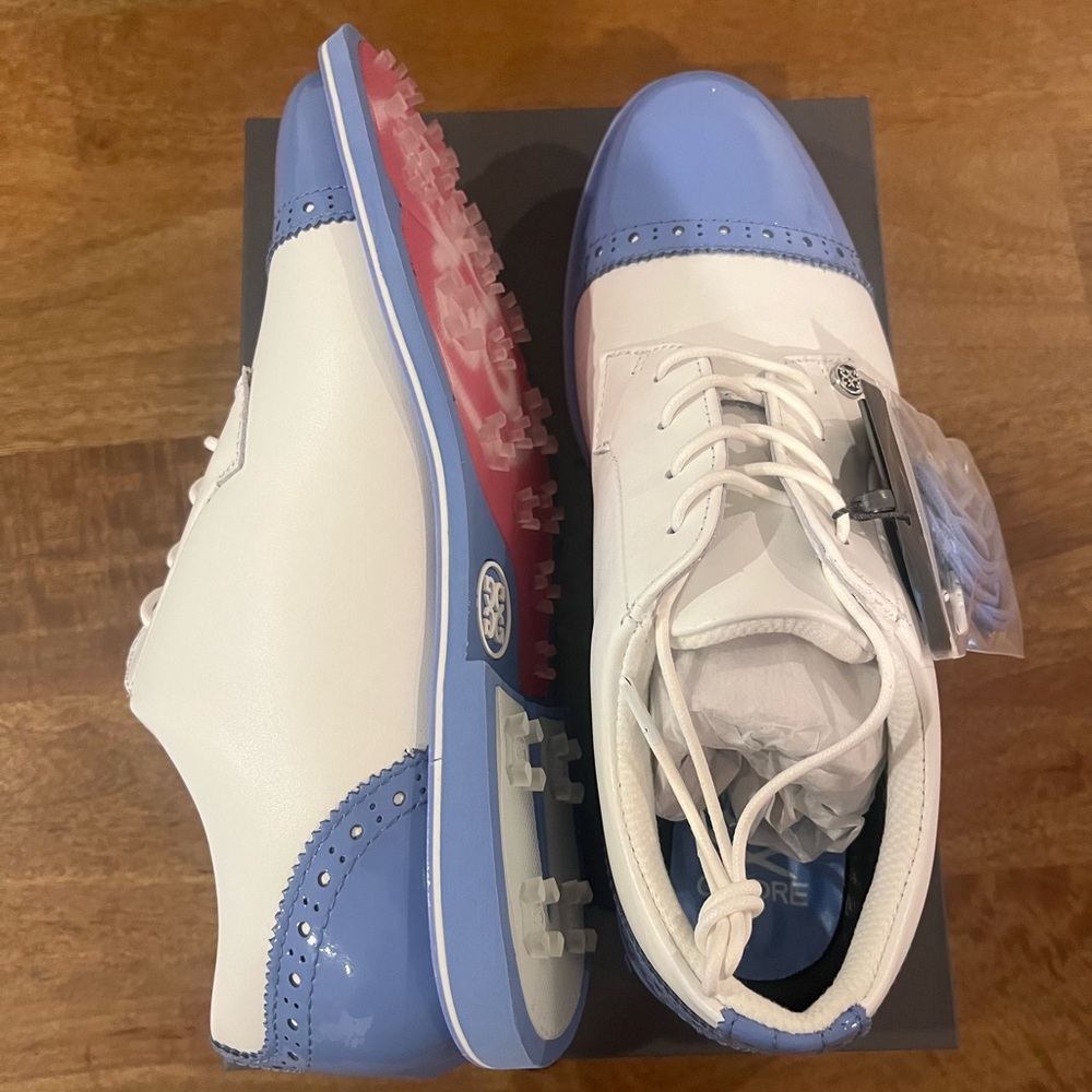 G/FORE Gallivanter Cap-Toe Golf Shoes Color Snow Vista